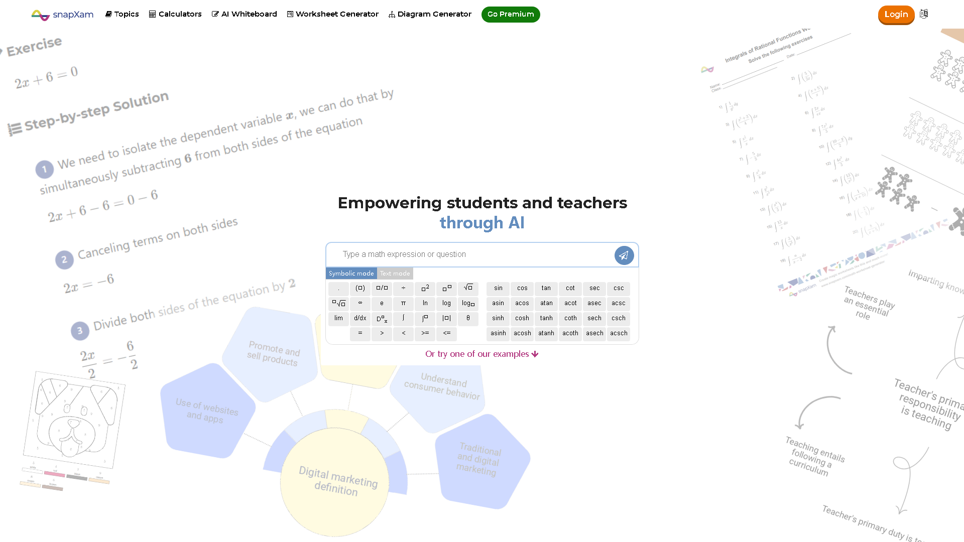 SnapXam Interface Screenshot - Education & Learning Tool