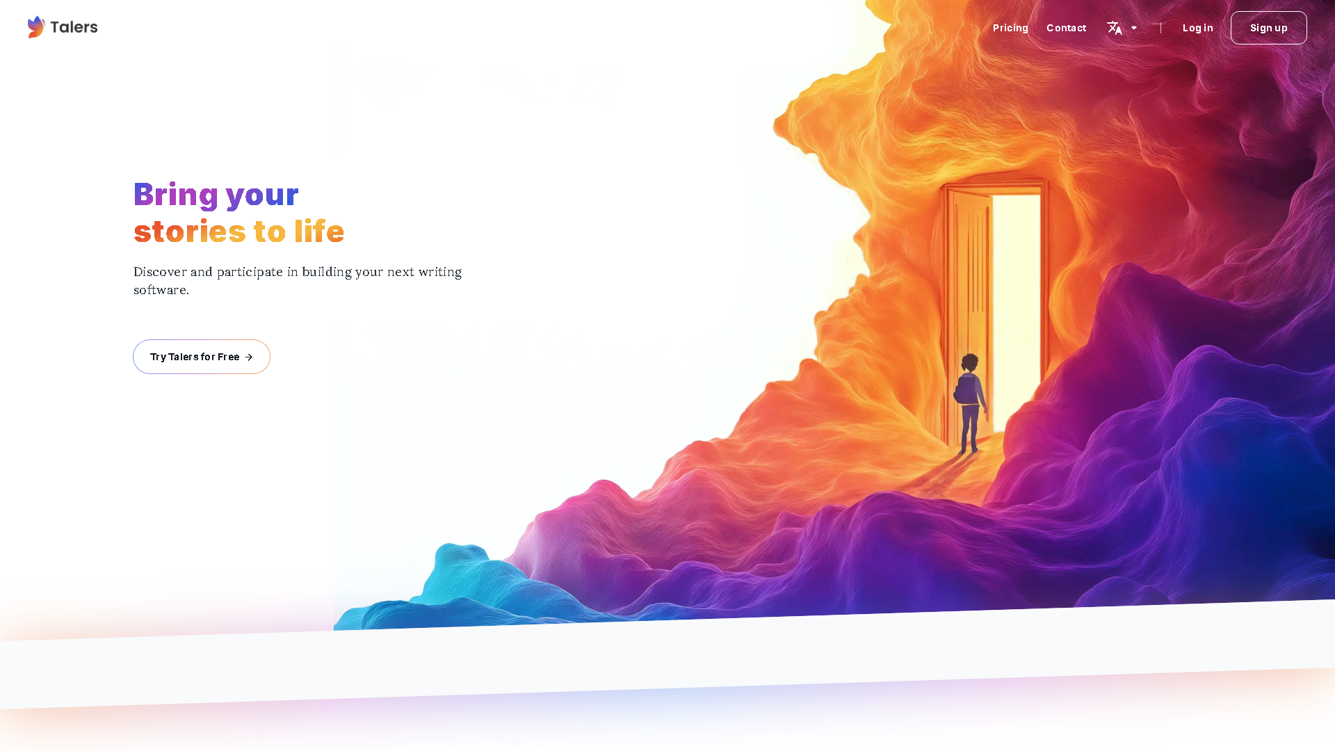 Talers Interface Screenshot - Writing & Editing Tool
