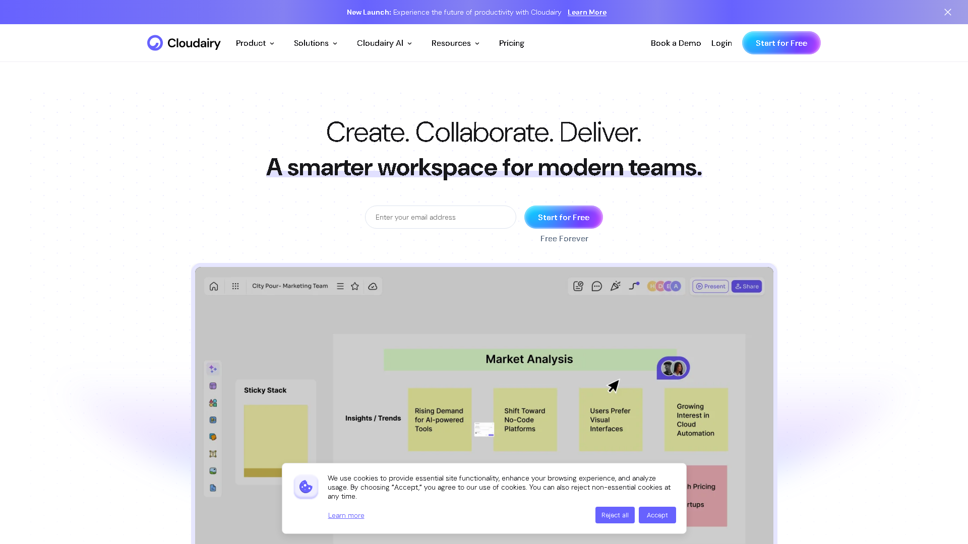 Cloudairy Interface Screenshot - Art & Creative Design Tool