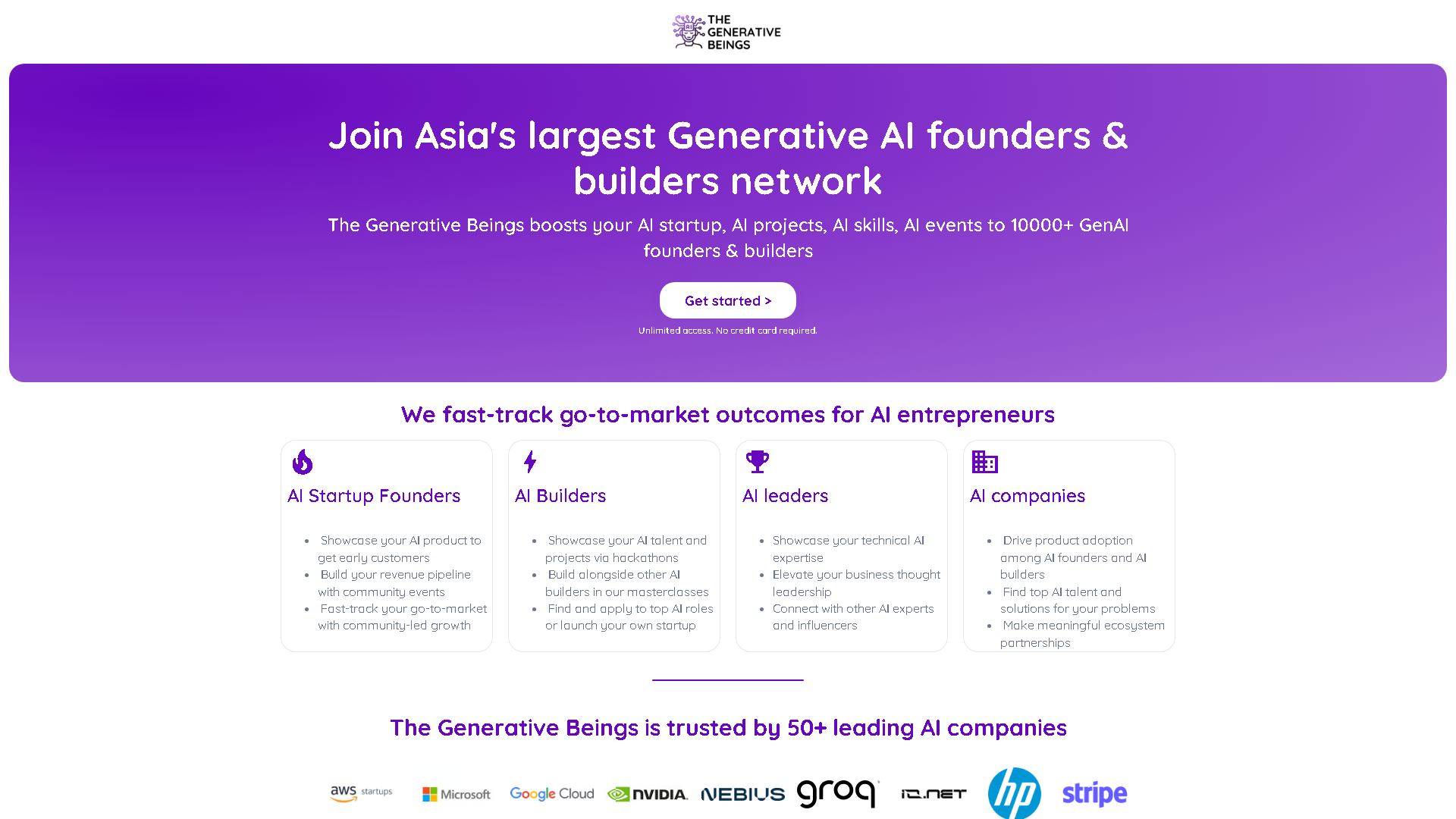 The Generative Beings Interface Screenshot - Office & Productivity Tool