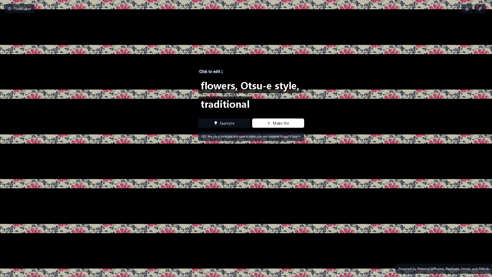 TileMaker Interface Screenshot - Image & Design Tool