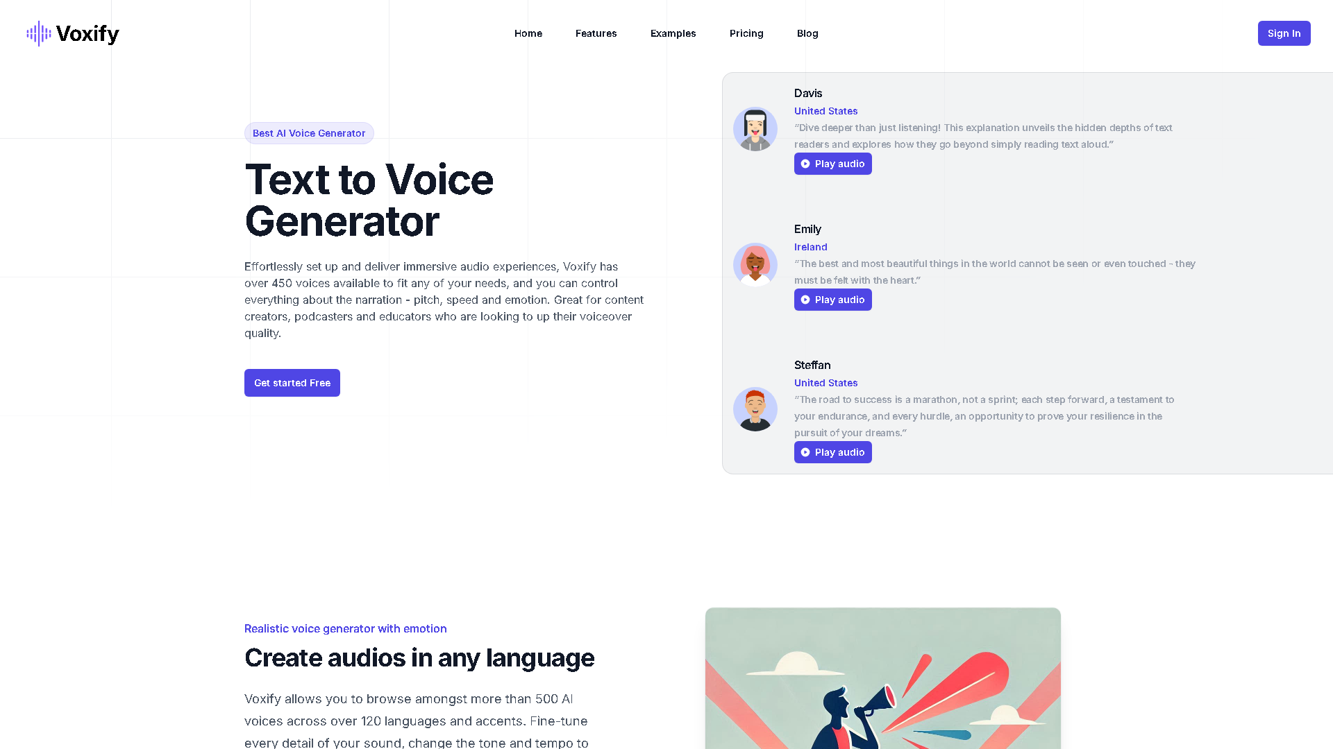 Voxify Interface Screenshot - Voice Generation & Conversion Tool