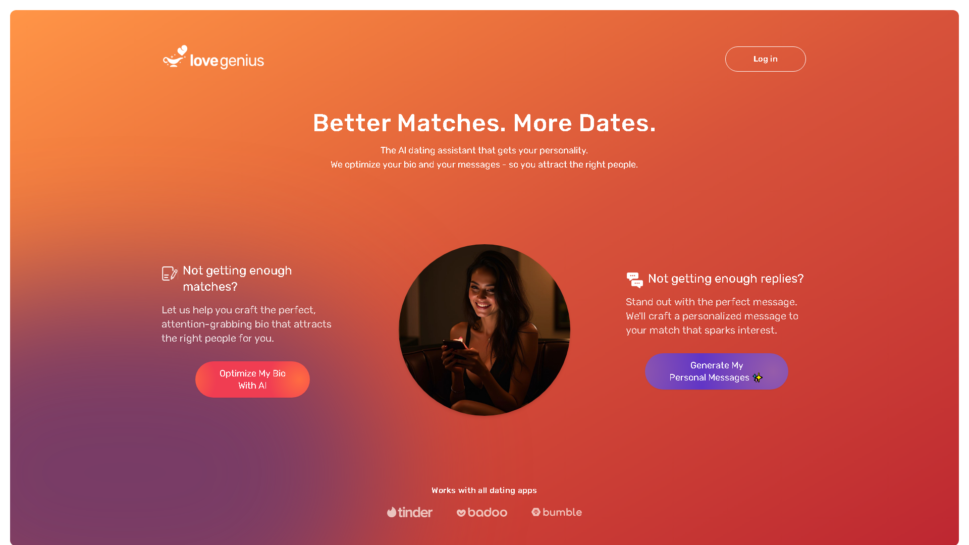 LoveGenius Interface Screenshot - Writing & Editing Tool