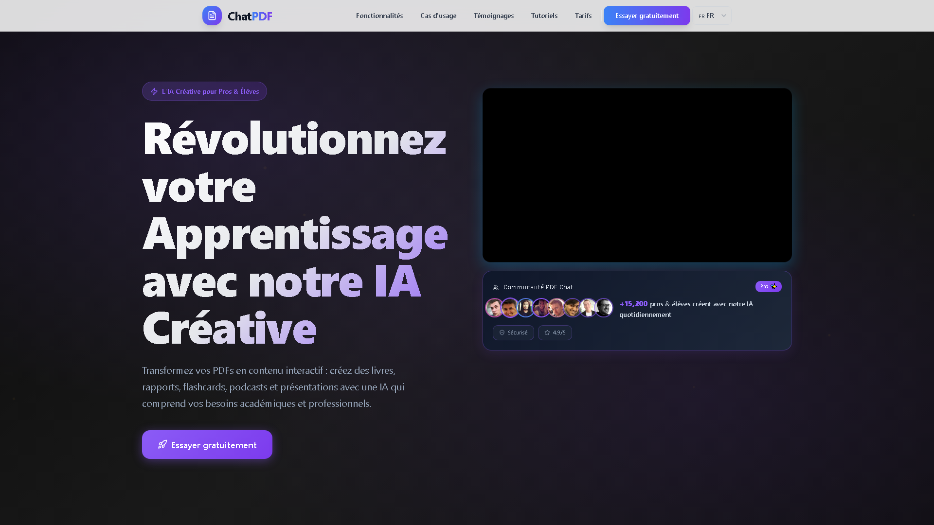 PDF GLAMZN AI Interface Screenshot - Writing & Editing Tool