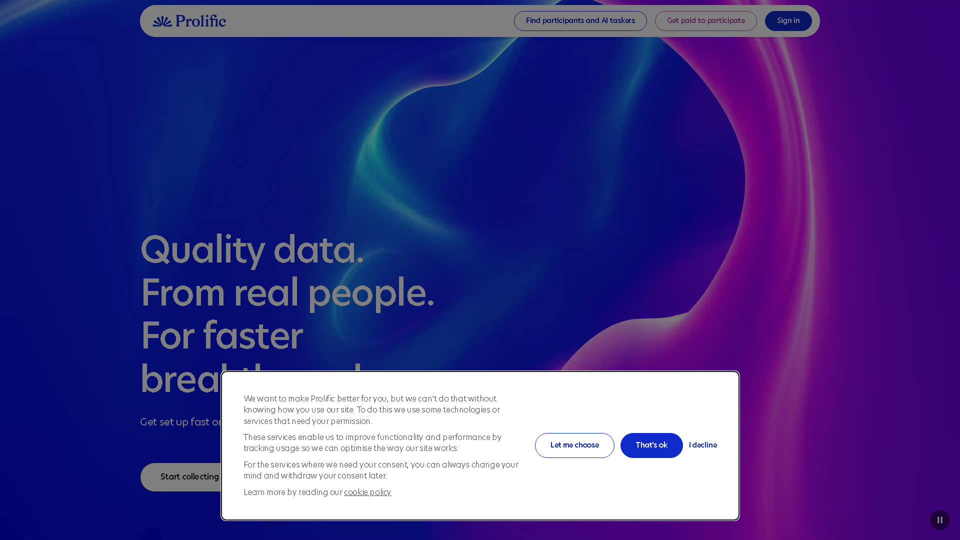 Prolific Interface Screenshot - Coding & Development Tool