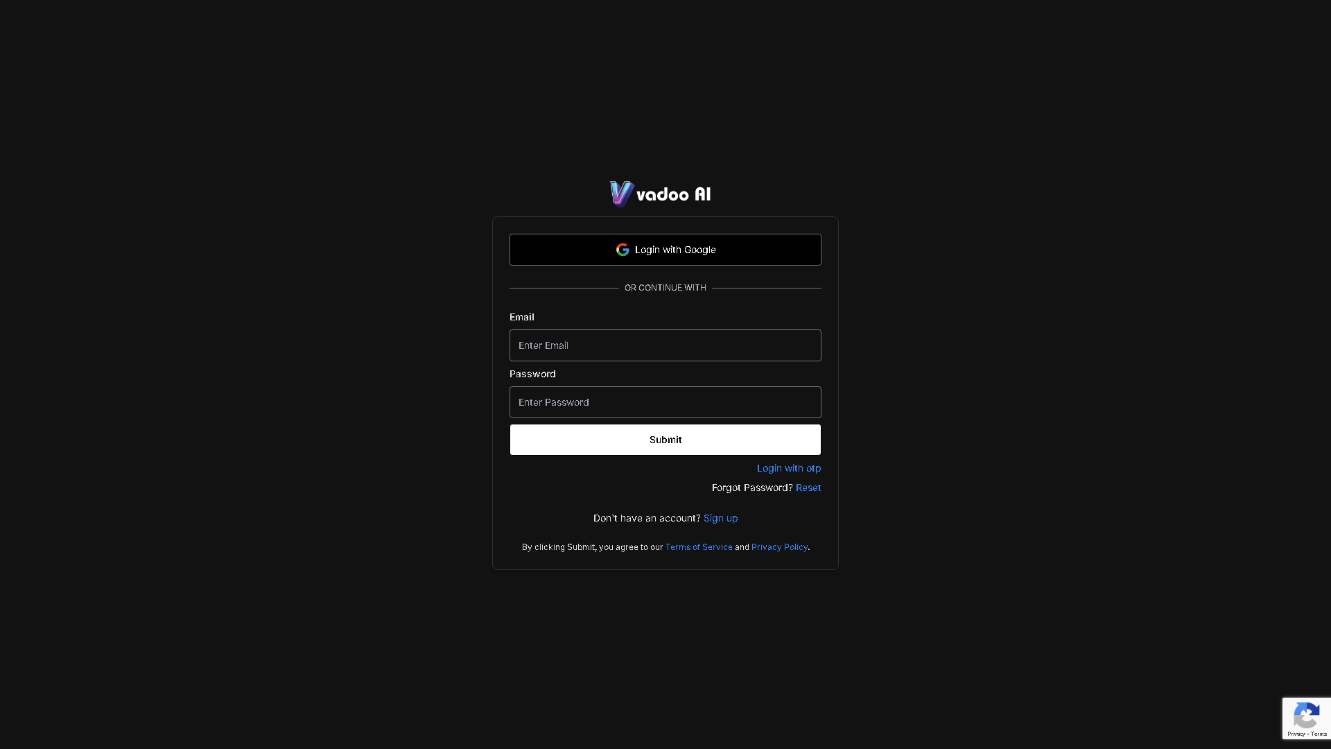 Vadoo AI Interface Screenshot - Video & Animation Tool