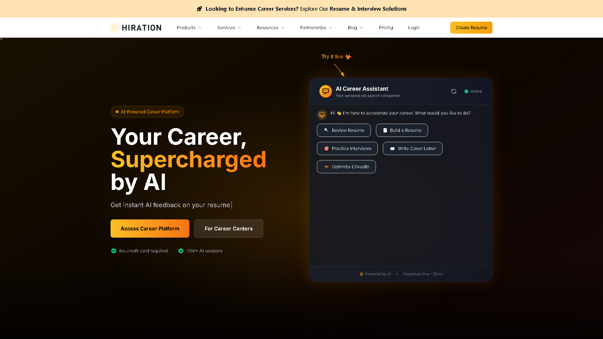 Hiration Interface Screenshot - Writing & Editing Tool