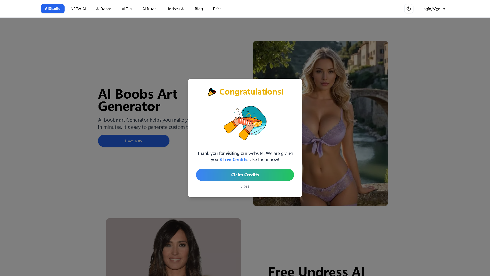 AIStudio Interface Screenshot - Image & Design Tool