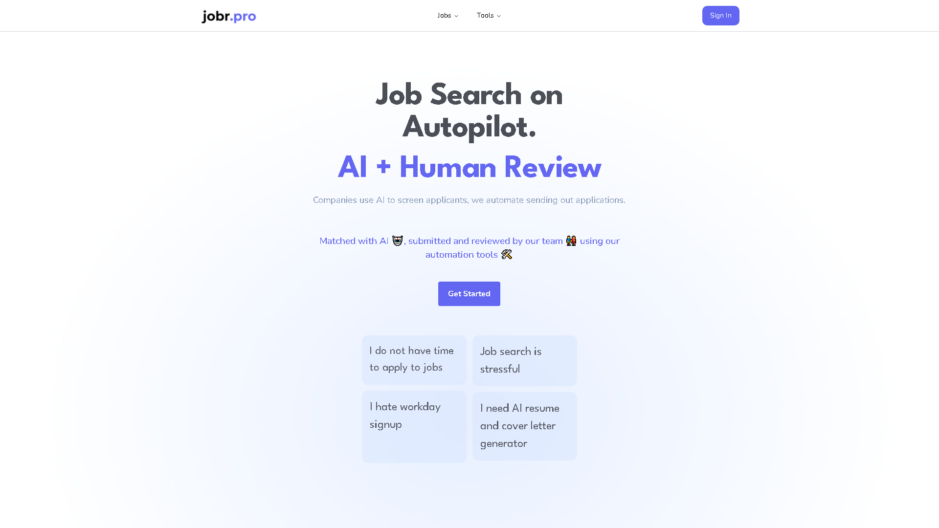 Jobr Interface Screenshot - Writing & Editing Tool