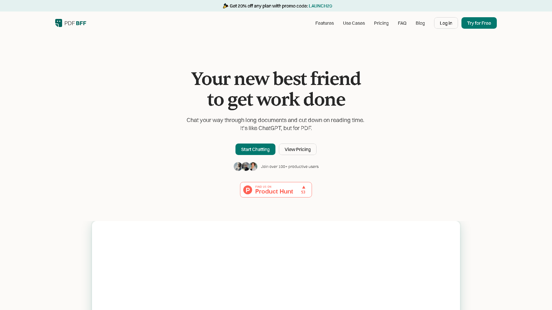 PDF BFF Interface Screenshot - Office & Productivity Tool