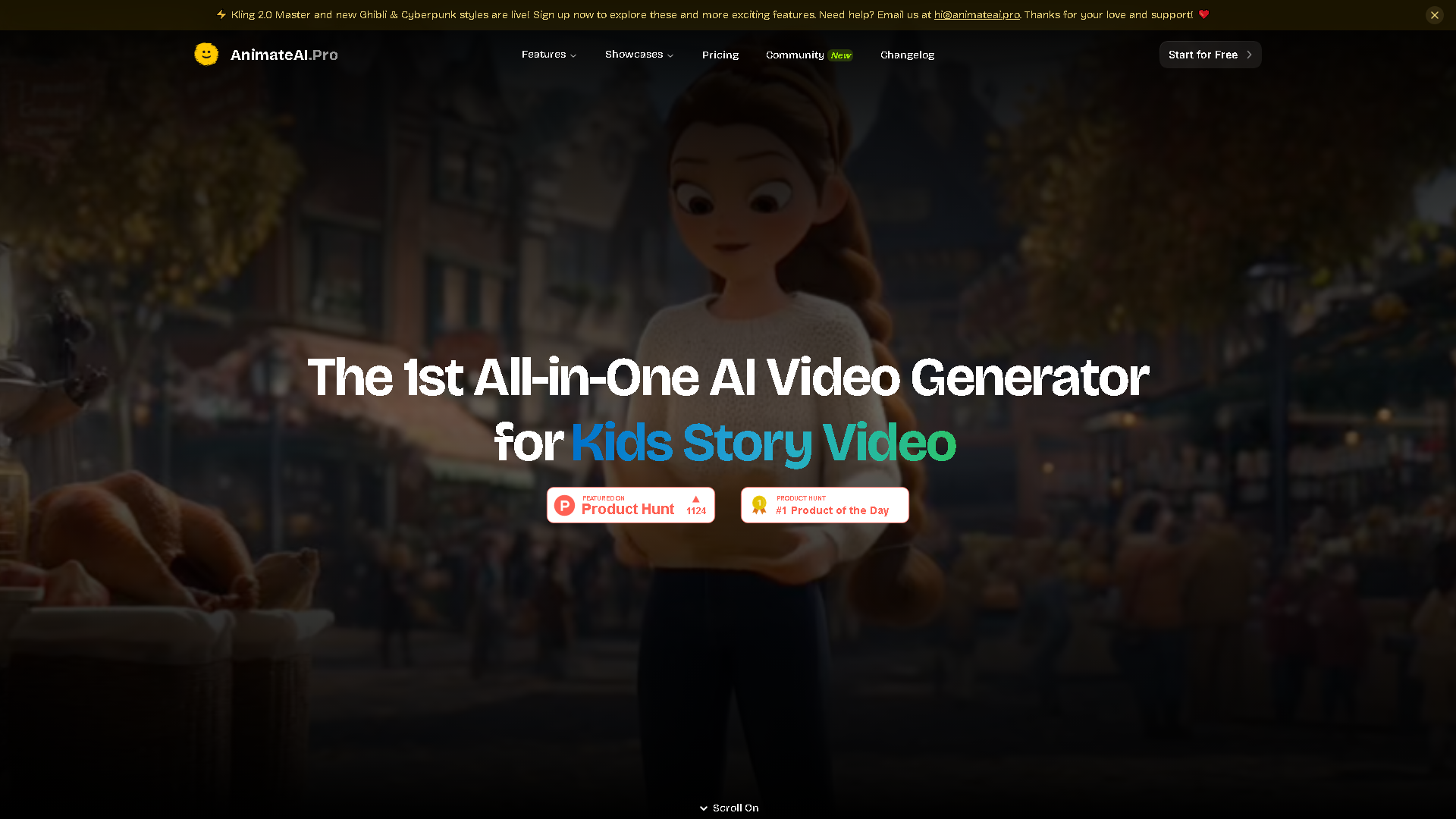 Animate AI Interface Screenshot - Writing & Editing Tool
