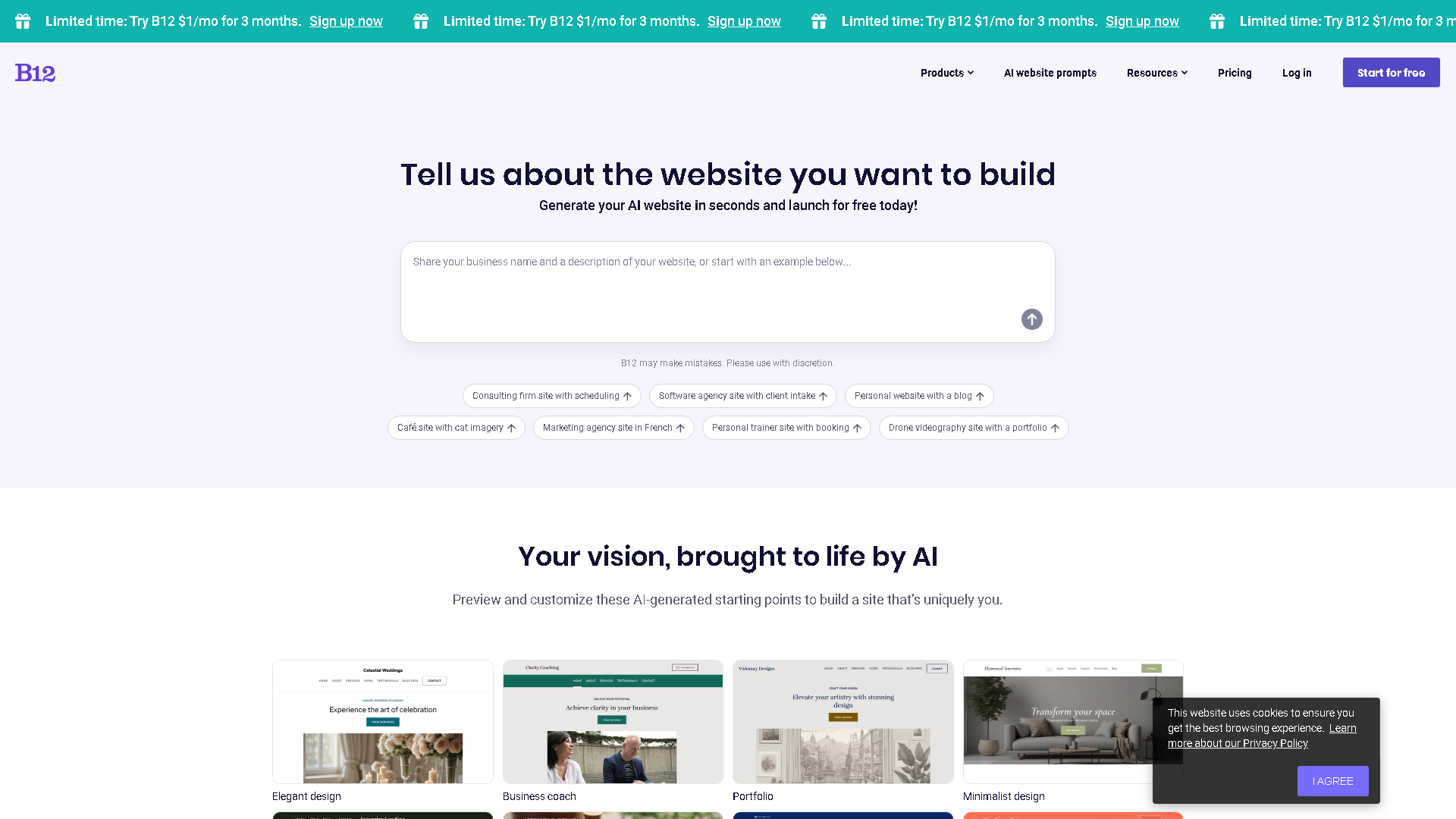 B12 Interface Screenshot - Writing & Editing Tool