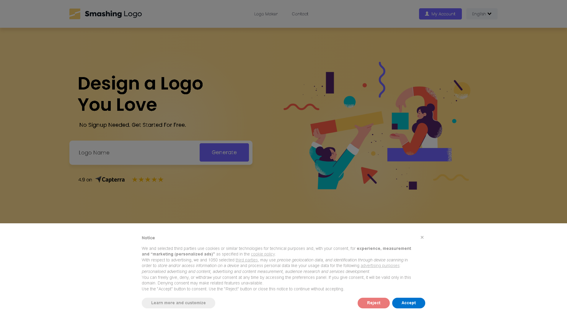 SMASHINGLOGO Interface Screenshot - Image Generation & Editing Tool