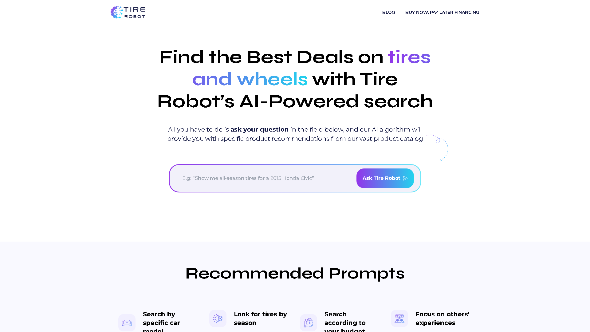 Tire Robot Interface Screenshot - Daily Life Tool