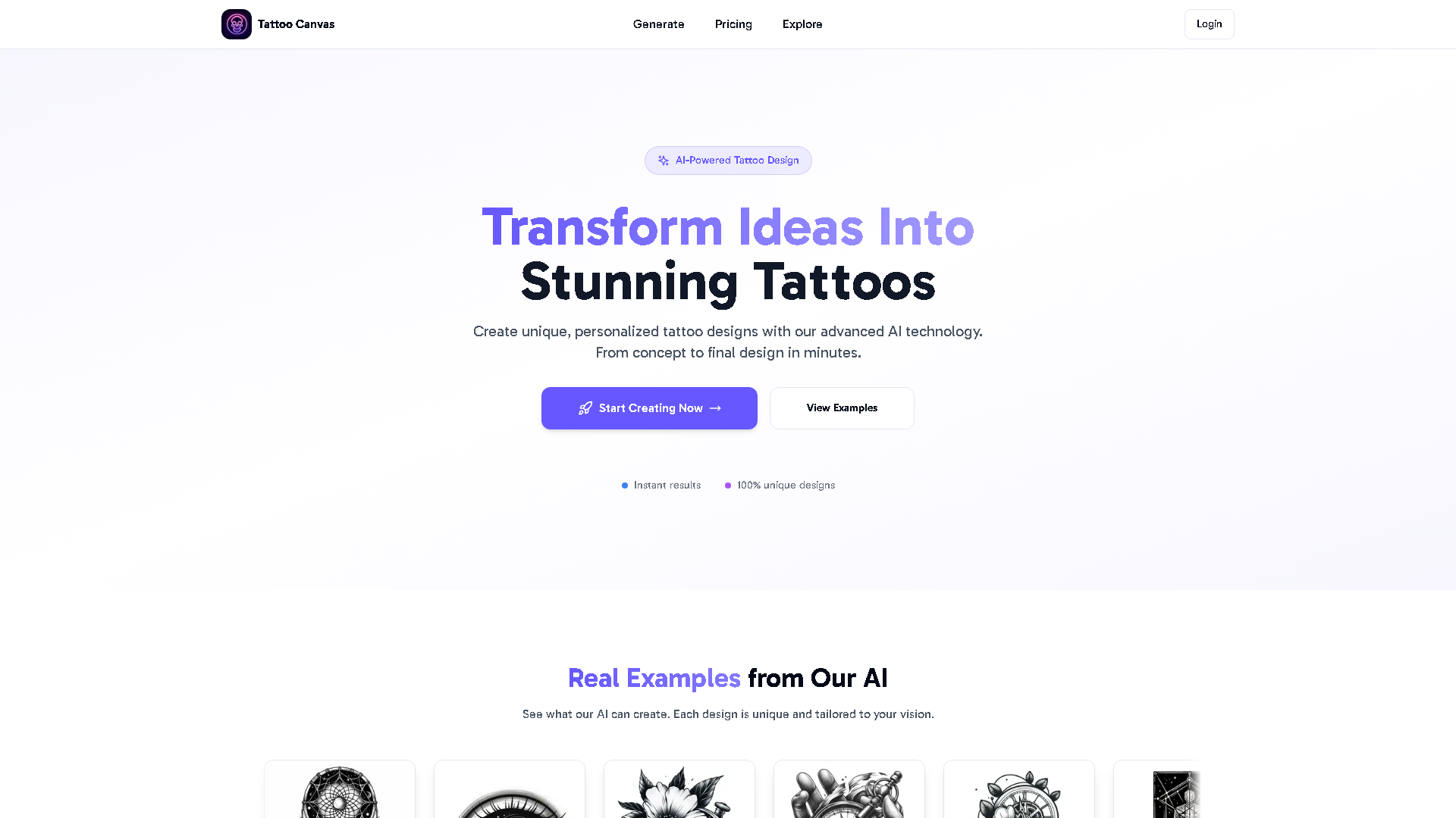 Tattoo Canvas Interface Screenshot - Art & Creative Design Tool