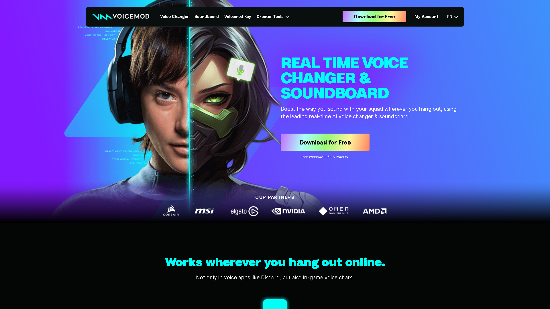Voicemod Interface Screenshot - Music & Audio Tool