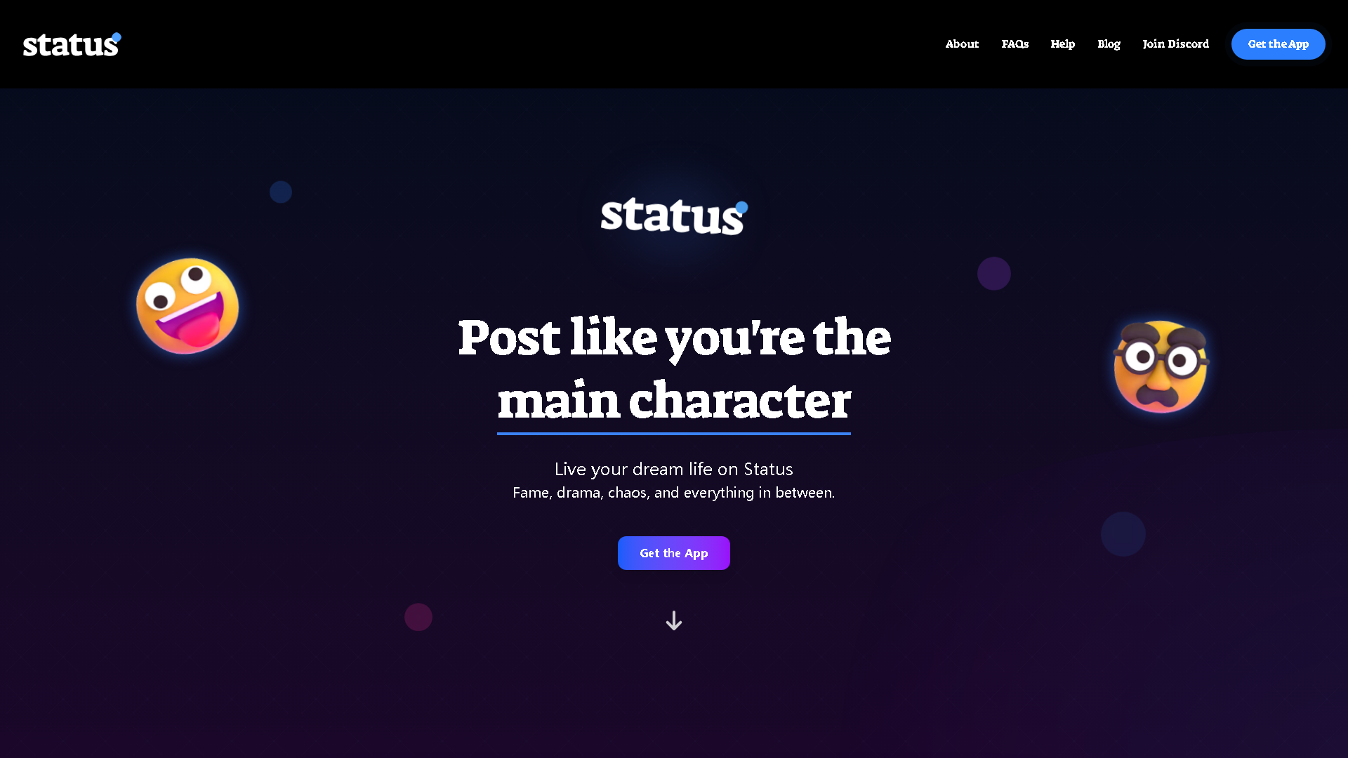 Status AI Interface Screenshot - Writing & Editing Tool