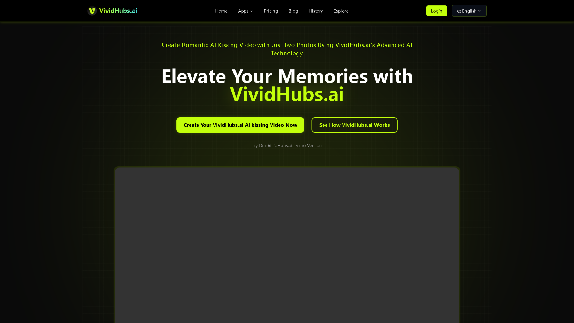 VividHubs.ai Interface Screenshot - Video & Animation Tool