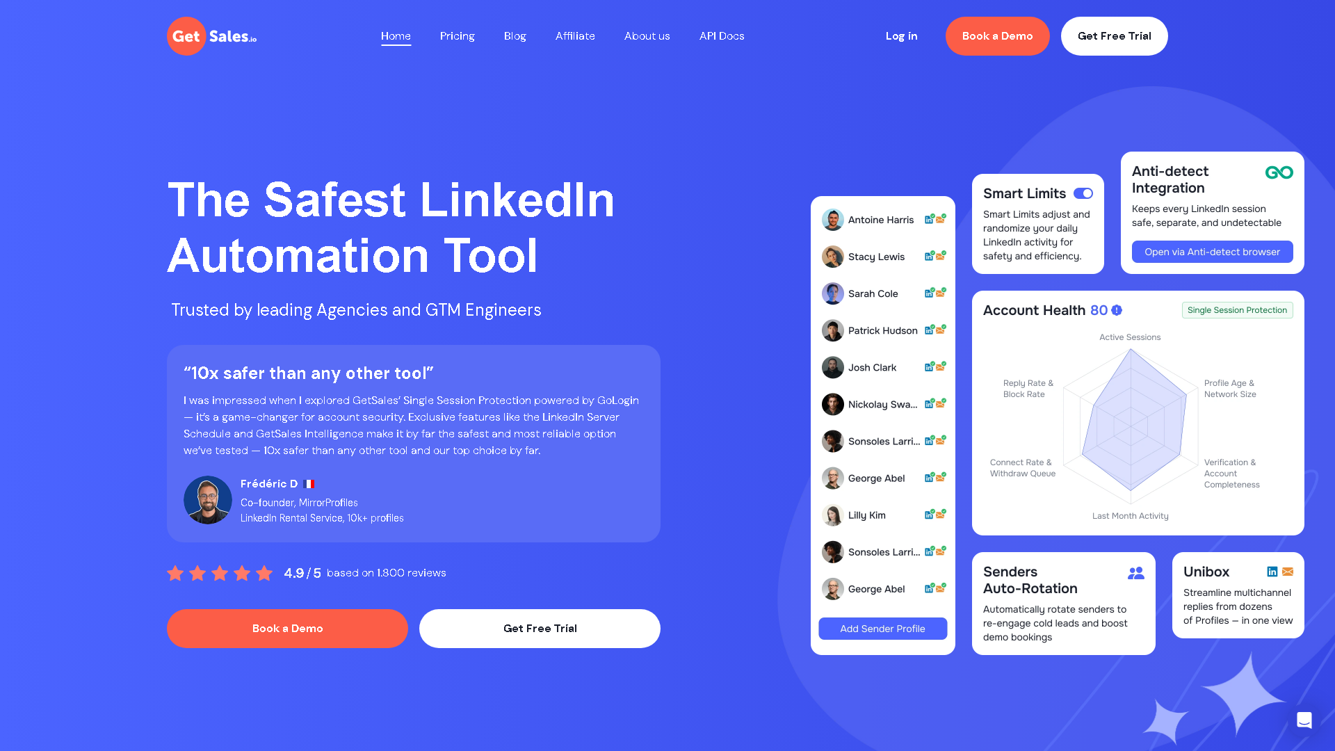 GetSales.io Interface Screenshot - Writing & Editing Tool