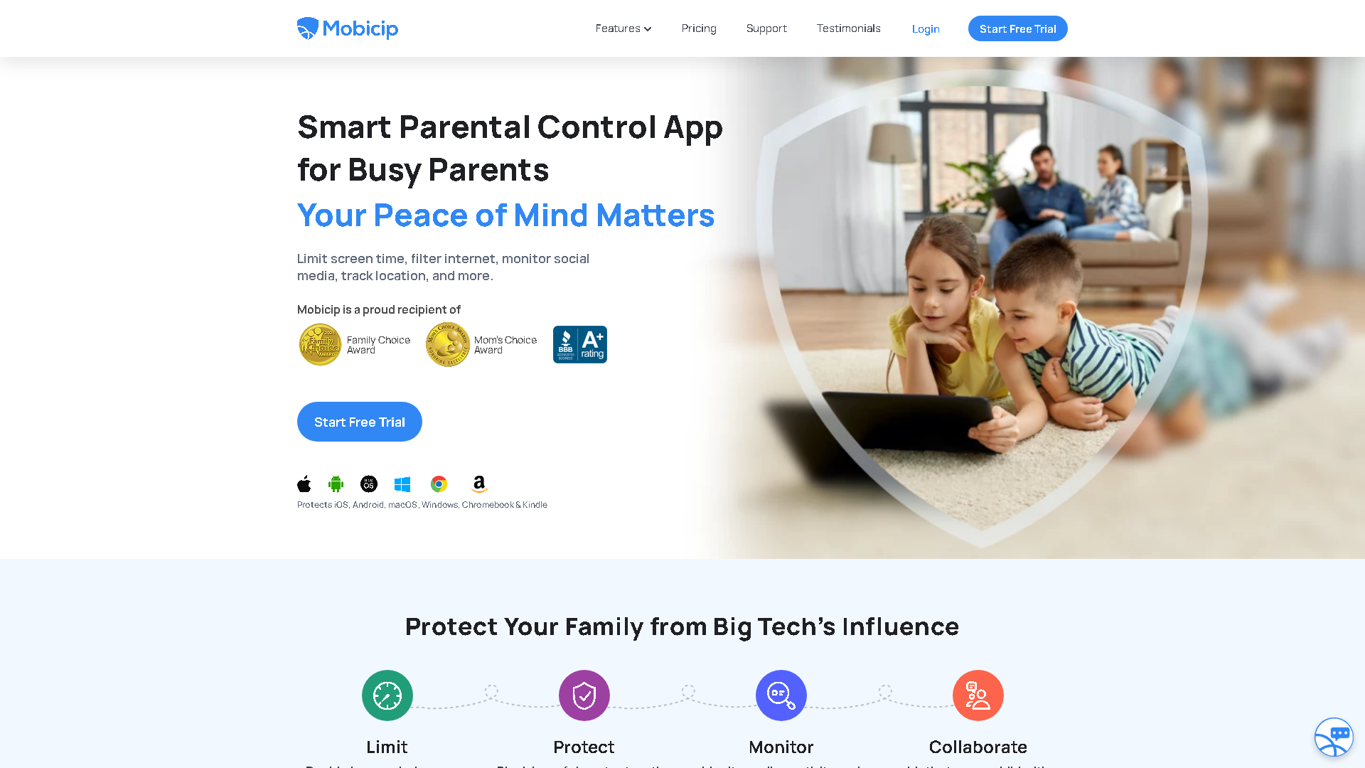 Mobicip Interface Screenshot - AI Detection & Anti-Detection Tool