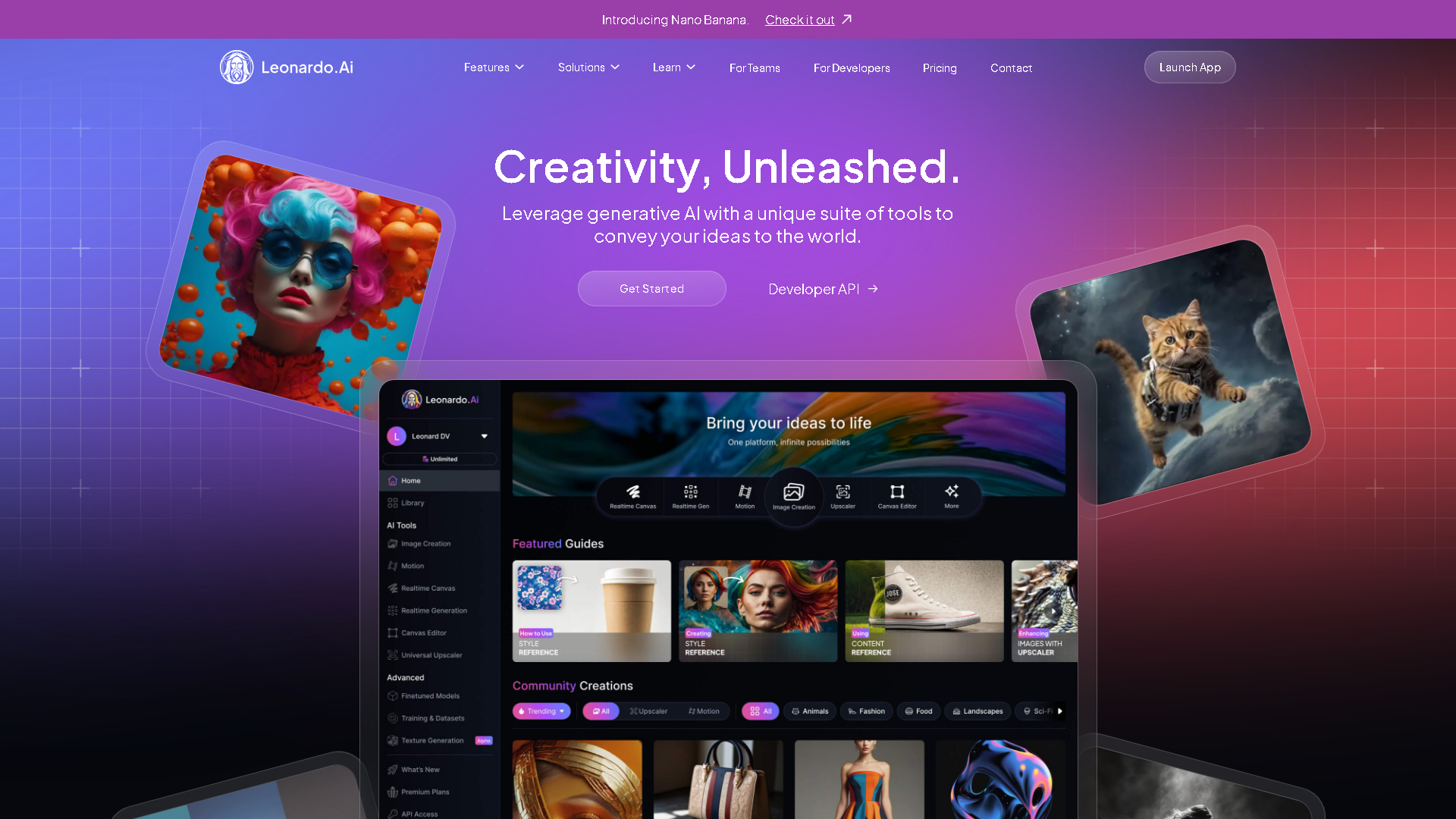 Leonardo.Ai Interface Screenshot - Image & Design Tool