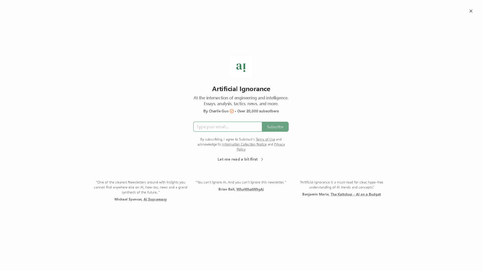 Artificial Ignorance Interface Screenshot - Daily Life Tool