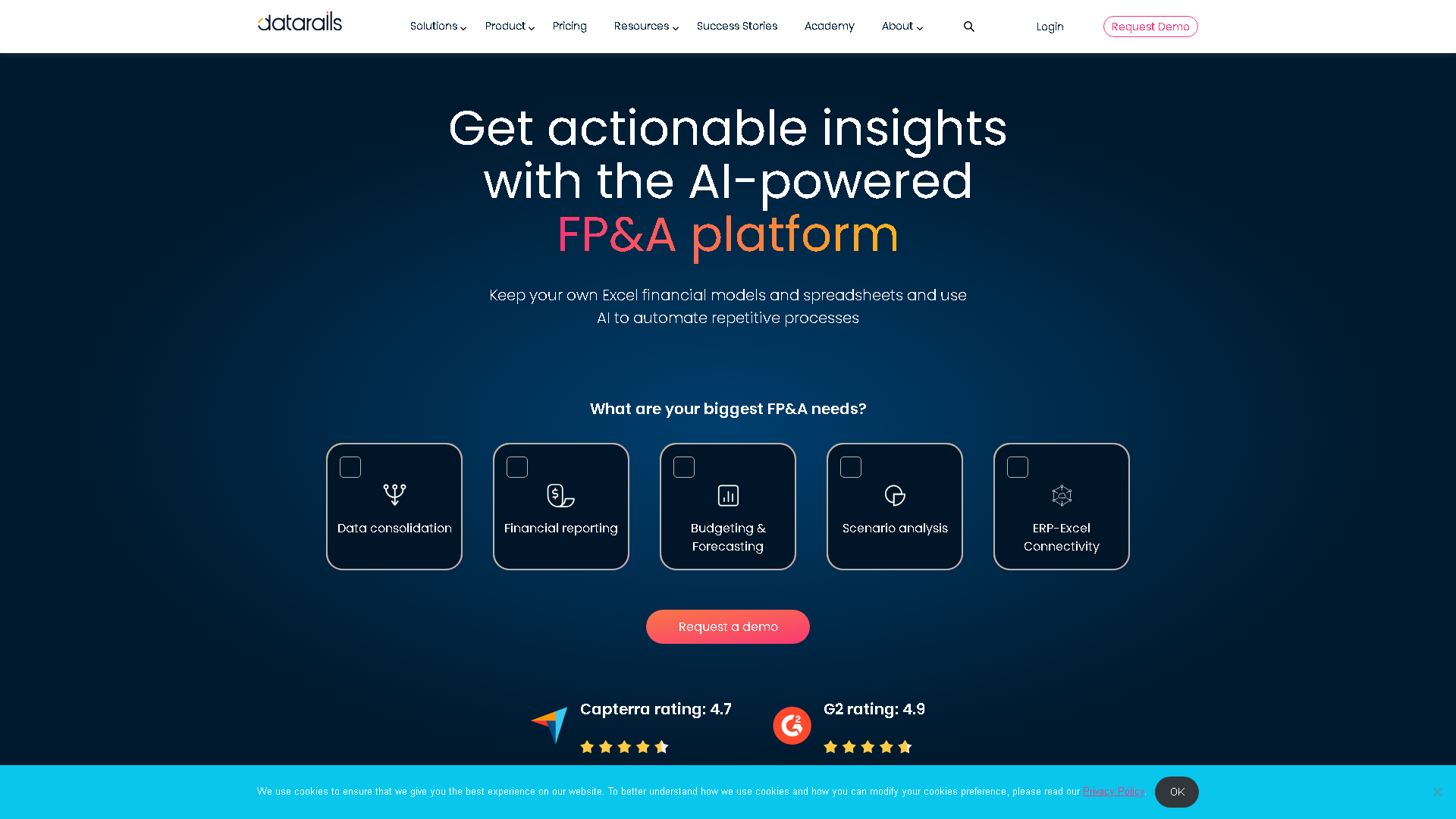 Datarails Interface Screenshot - Legal & Finance Tool