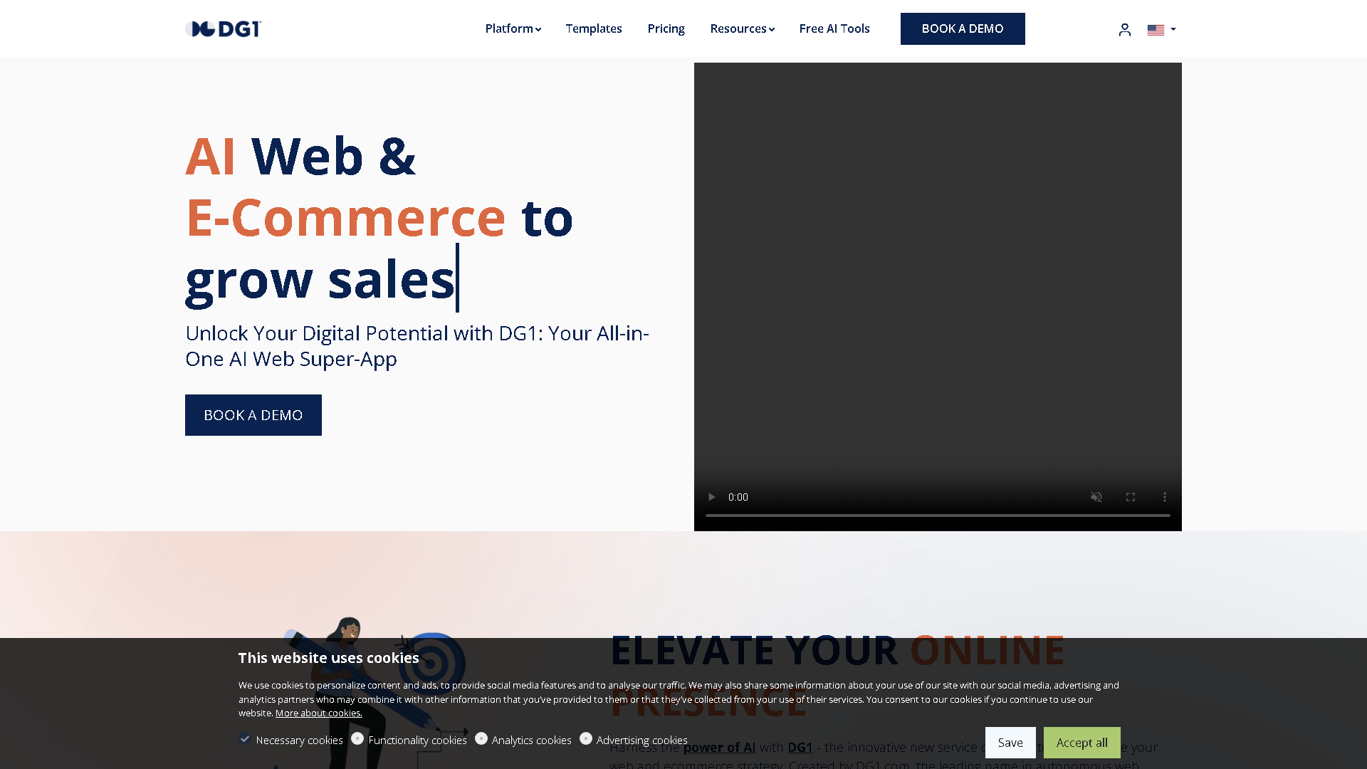 DG1 Interface Screenshot - Writing & Editing Tool