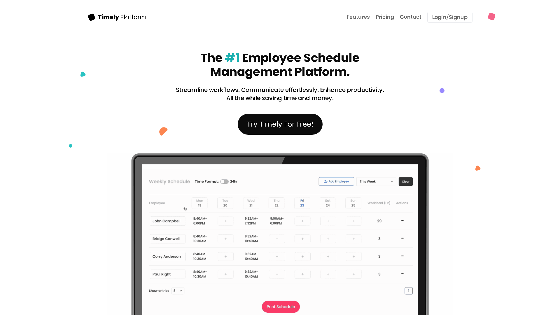 Timely Interface Screenshot - Office & Productivity Tool