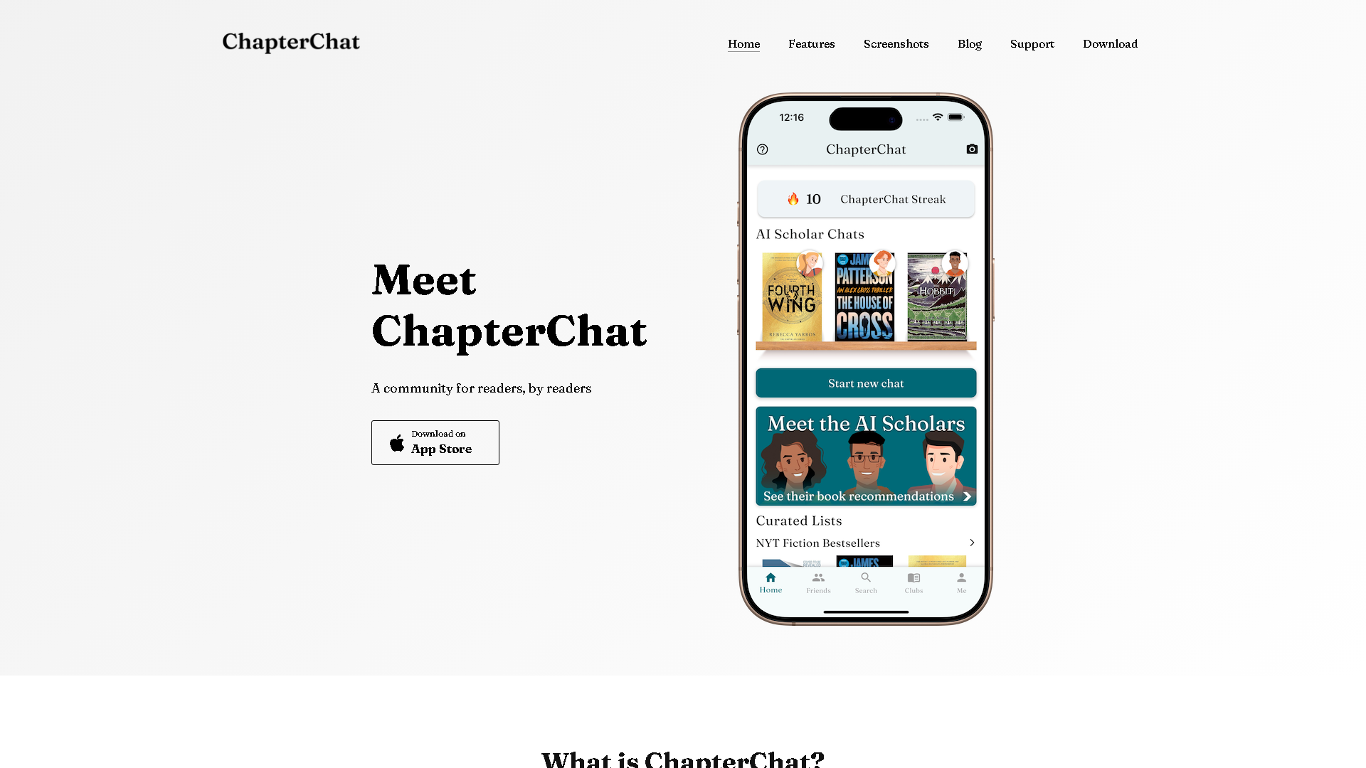ChapterChat Interface Screenshot - Education & Learning Tool