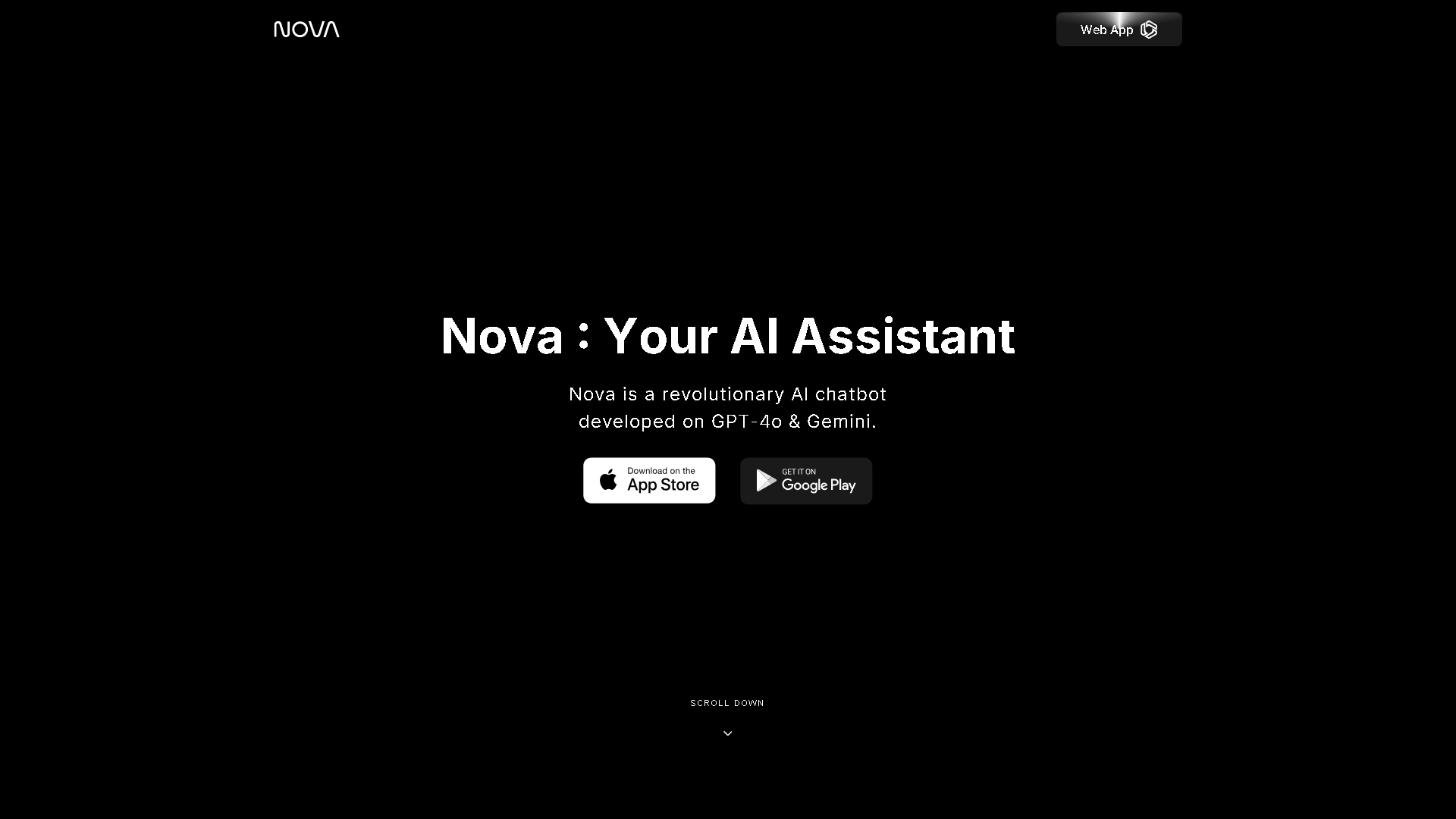 Nova - AI Chatbot Interface Screenshot - Writing & Editing Tool