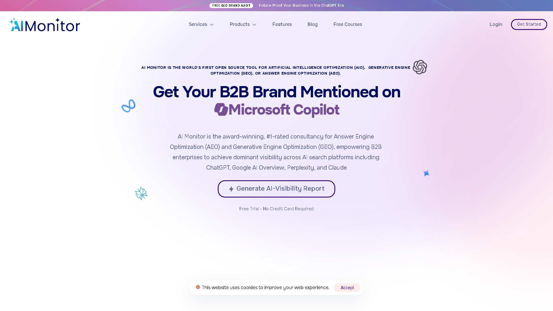 AI Monitor Interface Screenshot - Marketing & Advertising Tool