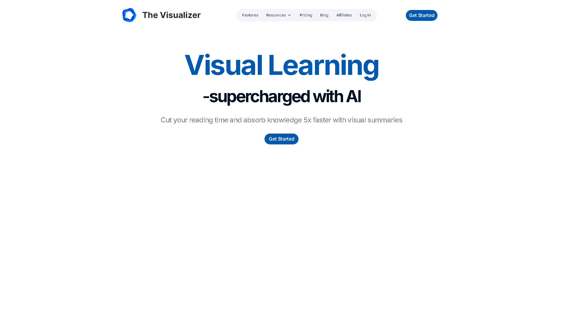 The Visualizer AI Interface Screenshot - Education & Learning Tool