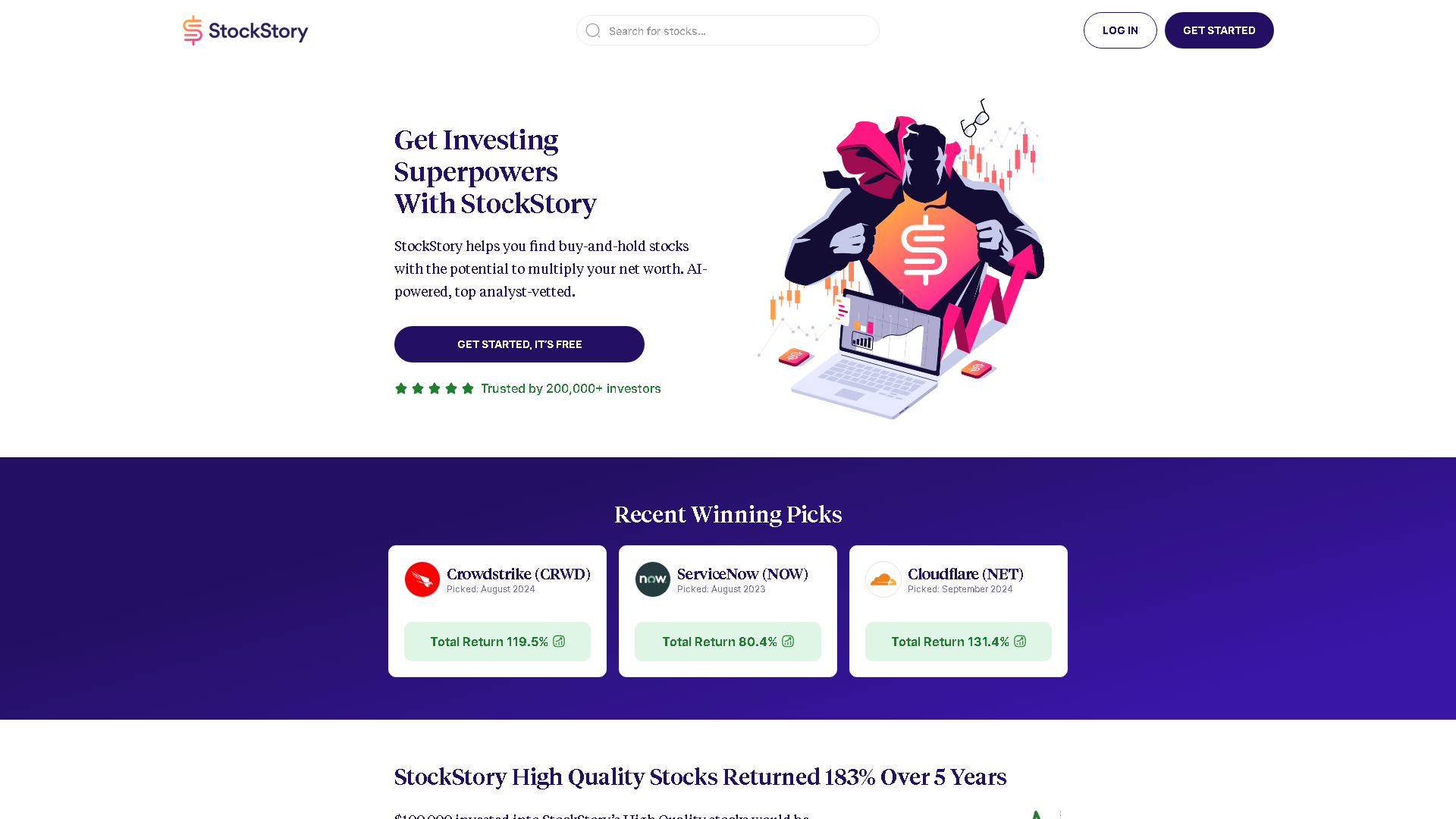 StockStory Interface Screenshot - Daily Life Tool