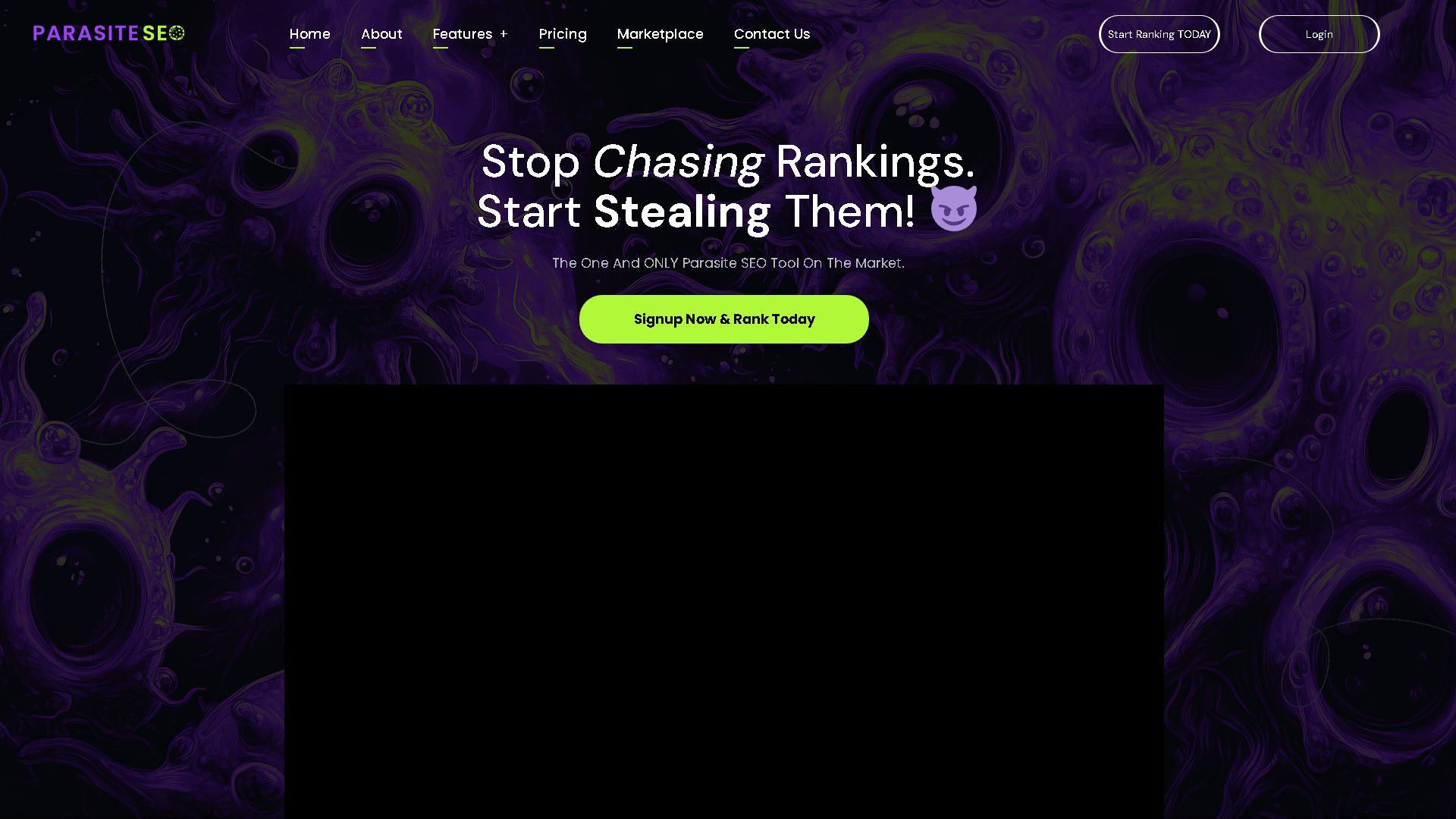 ParasiteSEO.com Interface Screenshot - Marketing & SEO Tool