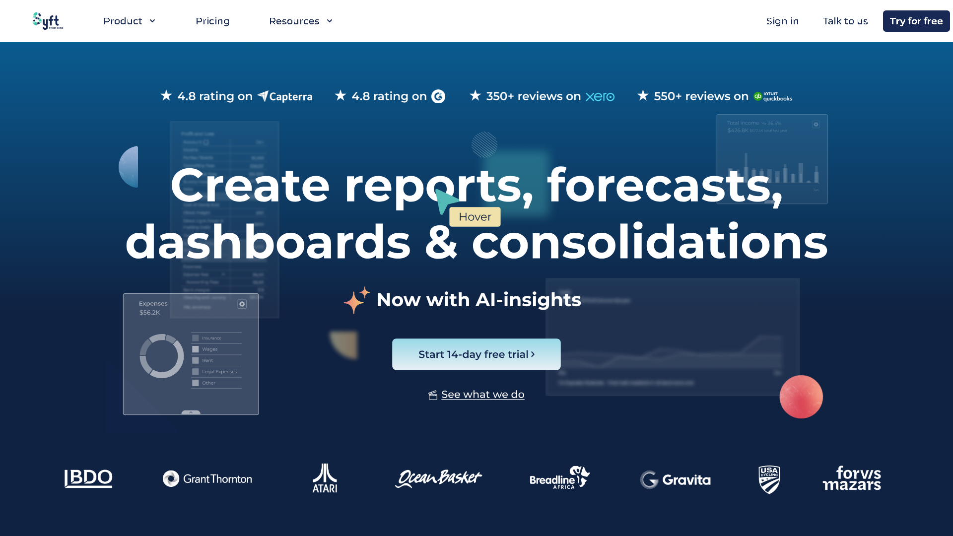 Syft Analytics Interface Screenshot - Legal & Finance Tool
