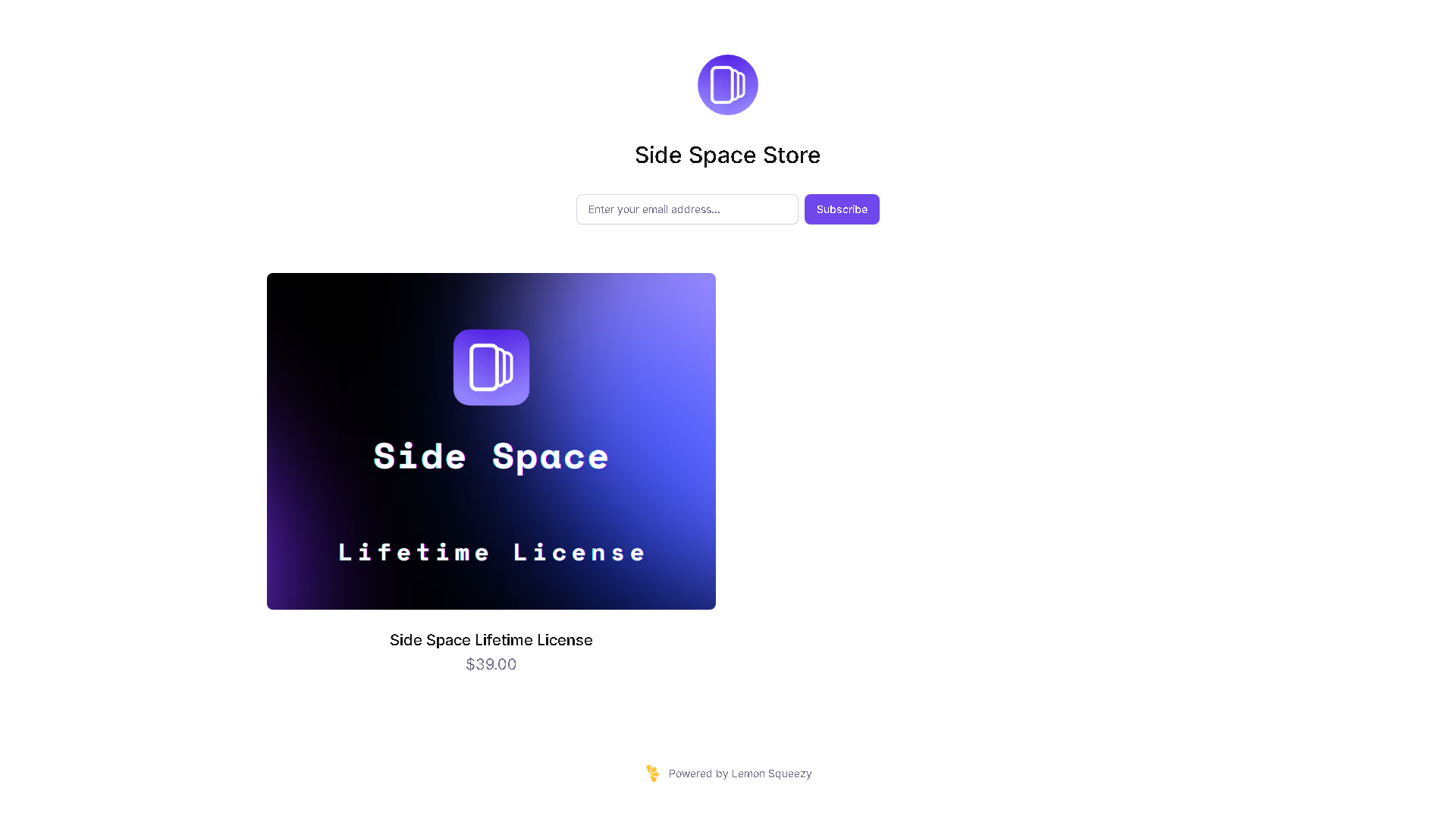 Side Space Interface Screenshot - Development & APIs Tool