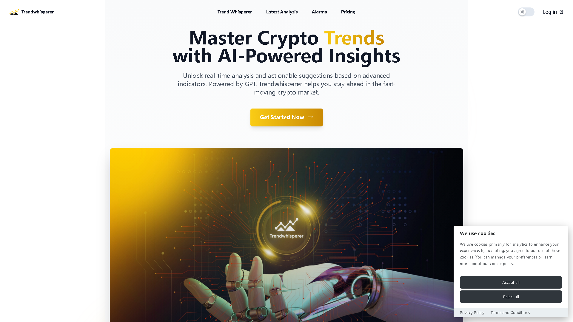 TrendWhisperer Interface Screenshot - Business Research Tool
