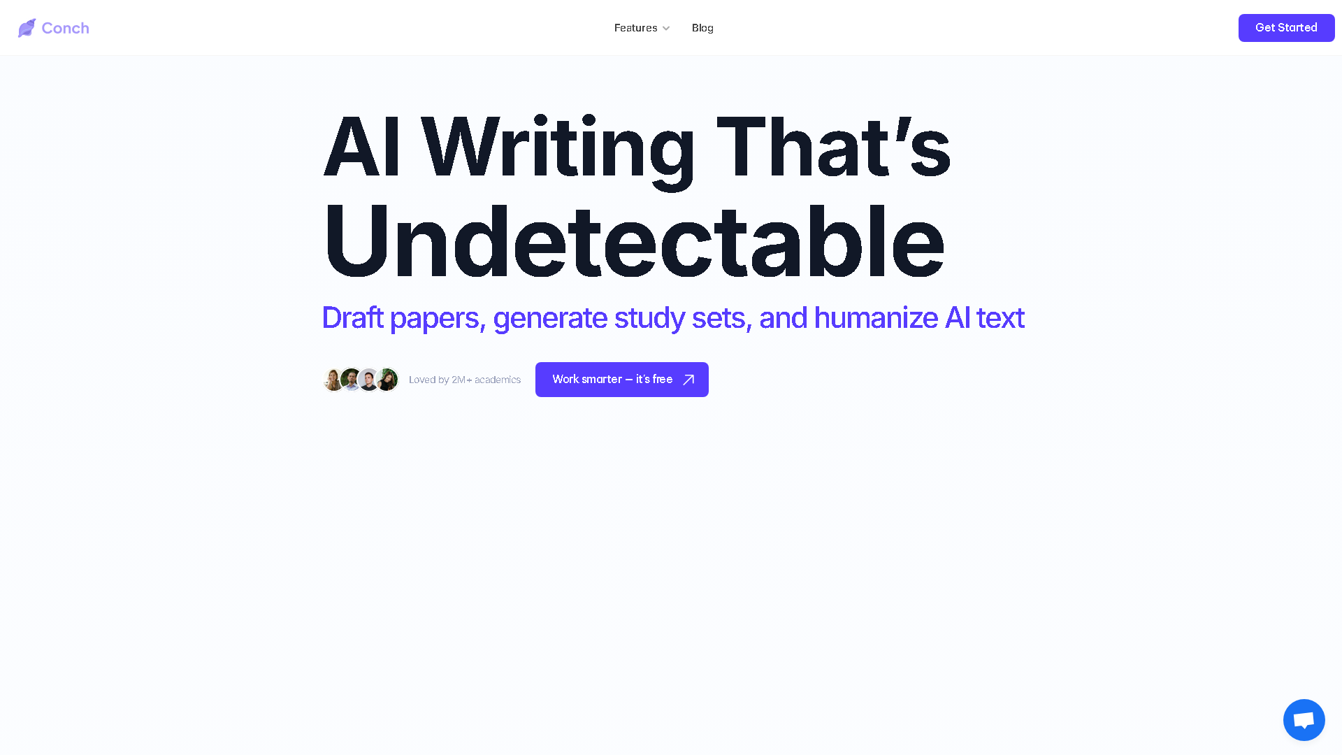 Conch AI Interface Screenshot - Writing & Editing Tool