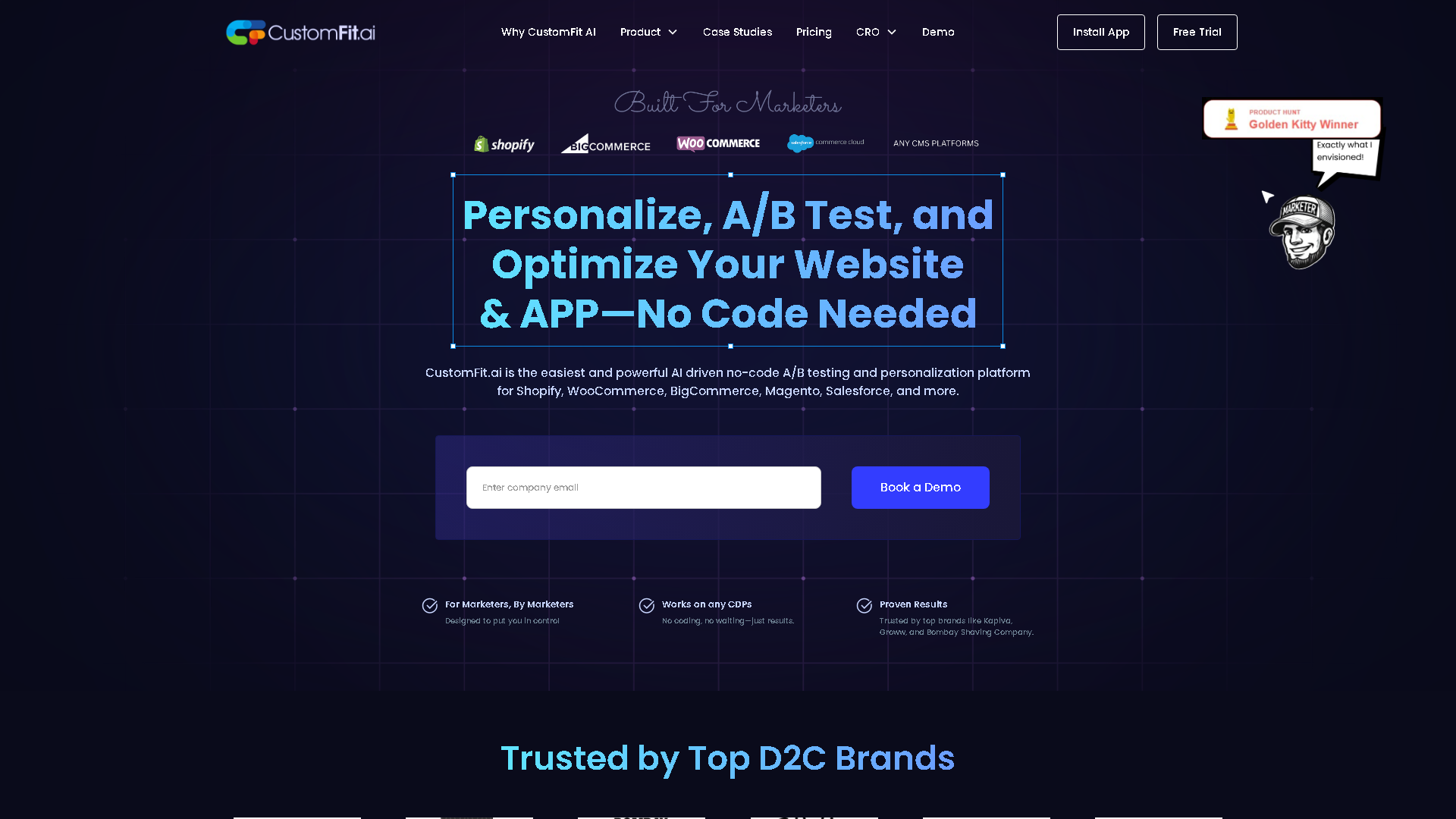 CustomFit.ai Interface Screenshot - Coding & Development Tool