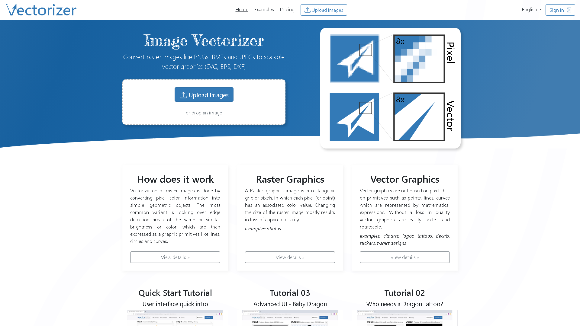 Vectorizer.io Interface Screenshot - Image Generation & Editing Tool