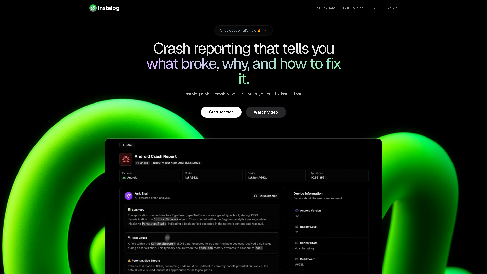 Instalog Interface Screenshot - Development & APIs Tool
