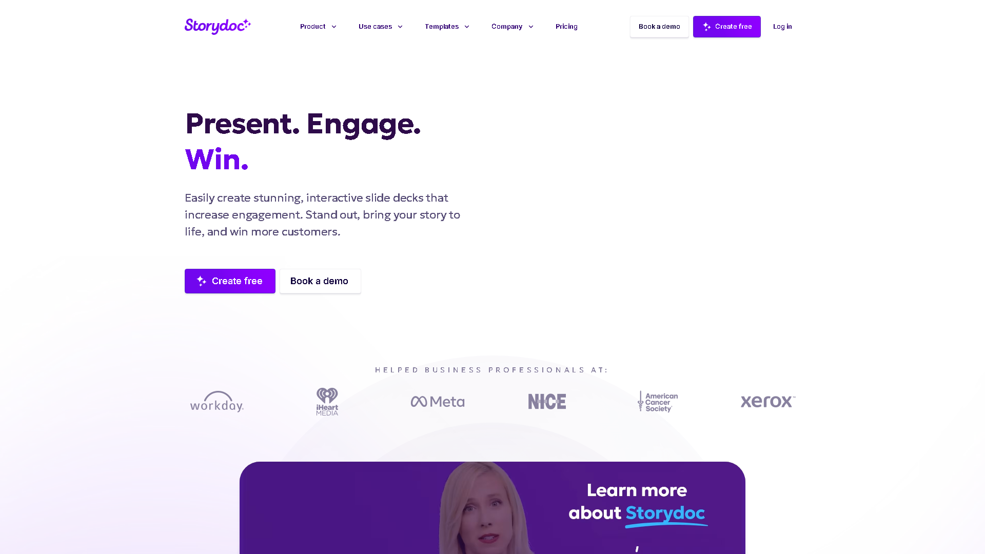 Storydoc Interface Screenshot - Writing & Editing Tool