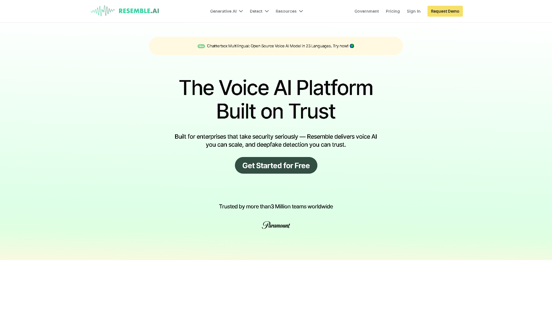 Resemble AI Interface Screenshot - Voice Generation & Conversion Tool