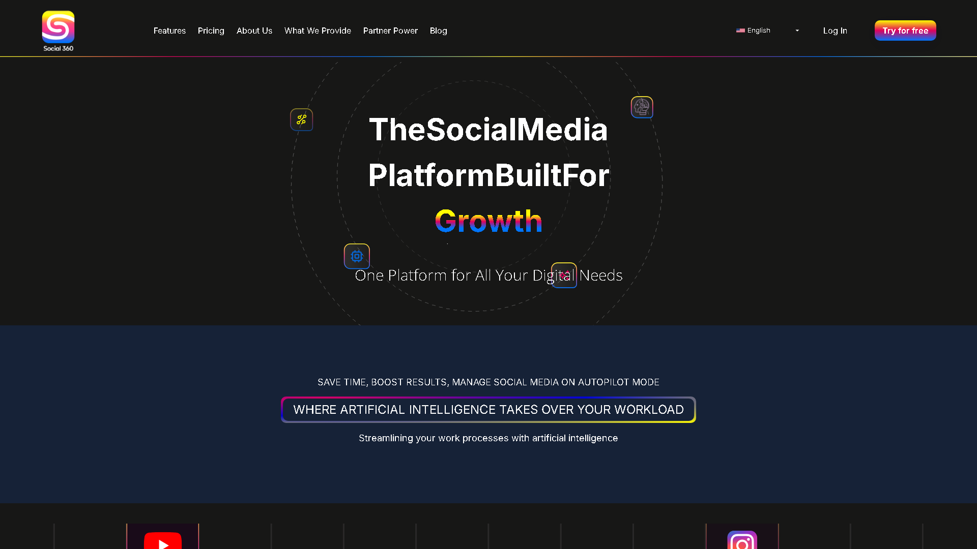Social360 Interface Screenshot - Writing & Editing Tool