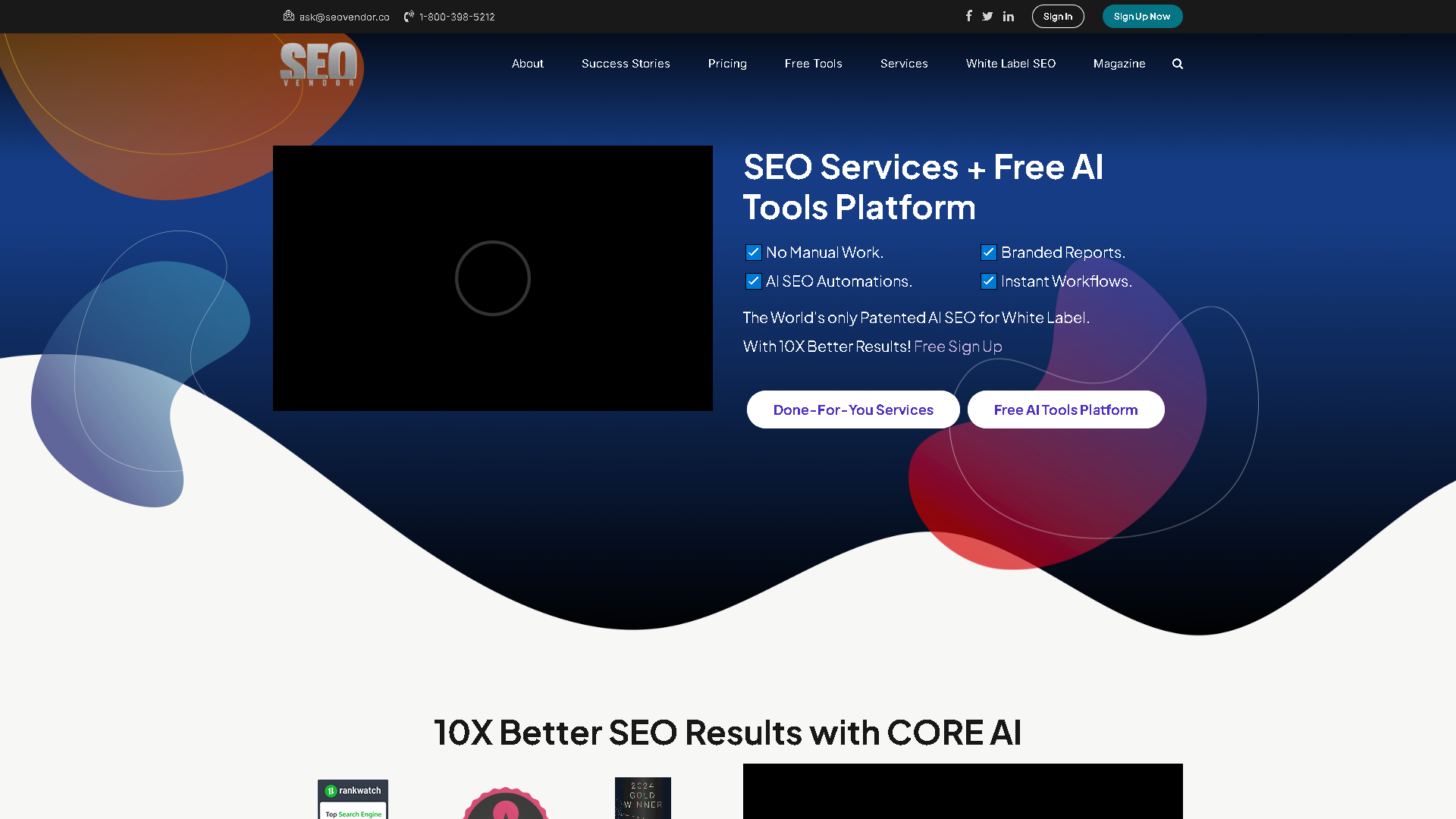 SEO Vendor Interface Screenshot - Writing & Editing Tool