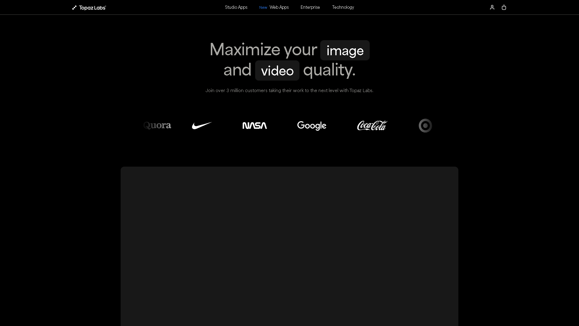Topaz Labs Interface Screenshot - Image Generation & Editing Tool