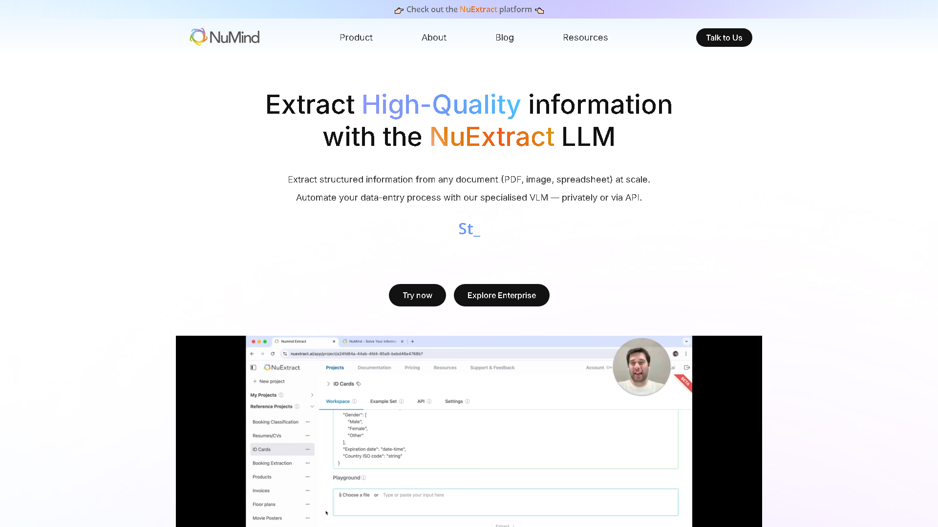 NuMind Interface Screenshot - Office & Productivity Tool