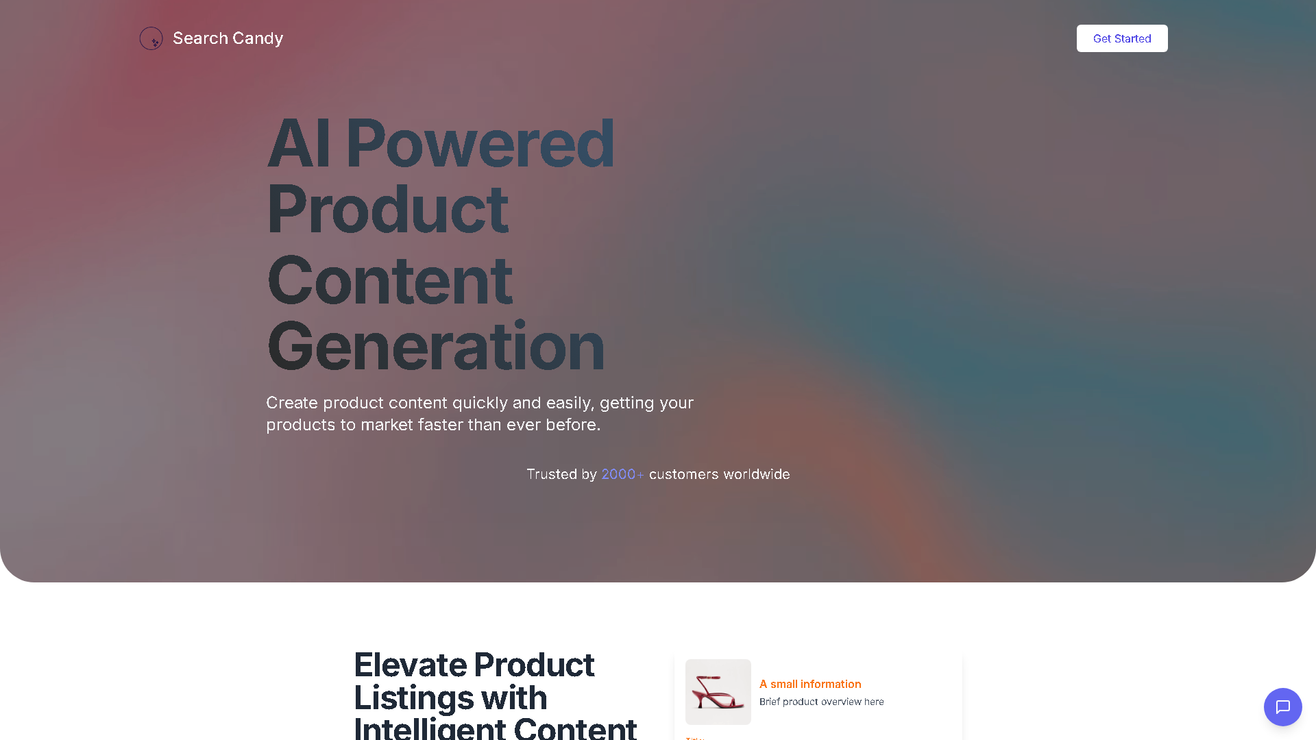 Search Candy Interface Screenshot - Writing & Editing Tool