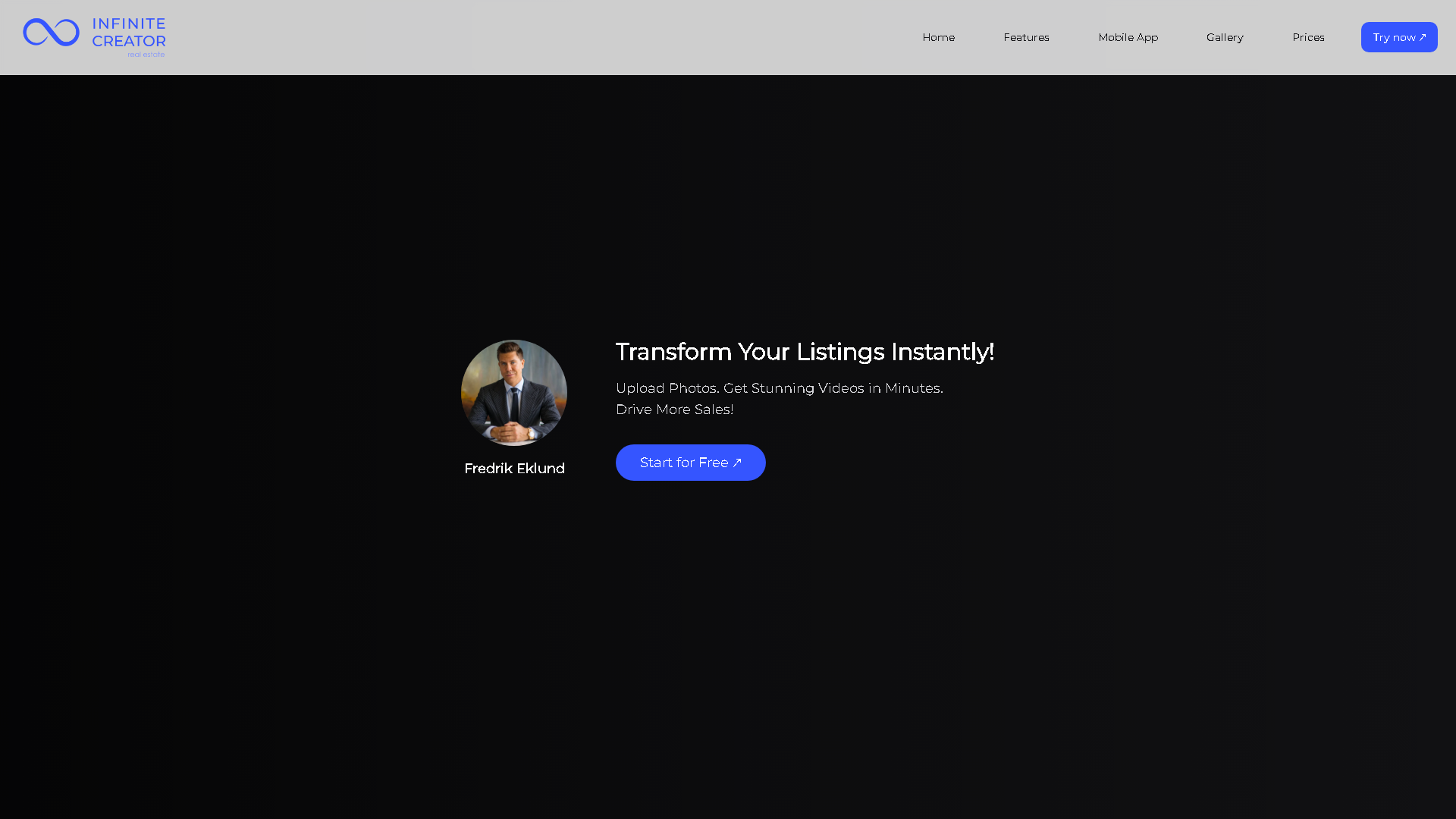 Infinite Creator Interface Screenshot - Video & Animation Tool